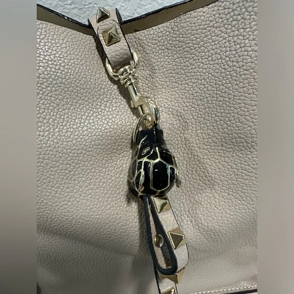 Genuine Leather Rivet Shoulder Bag - Picture 8 of 11